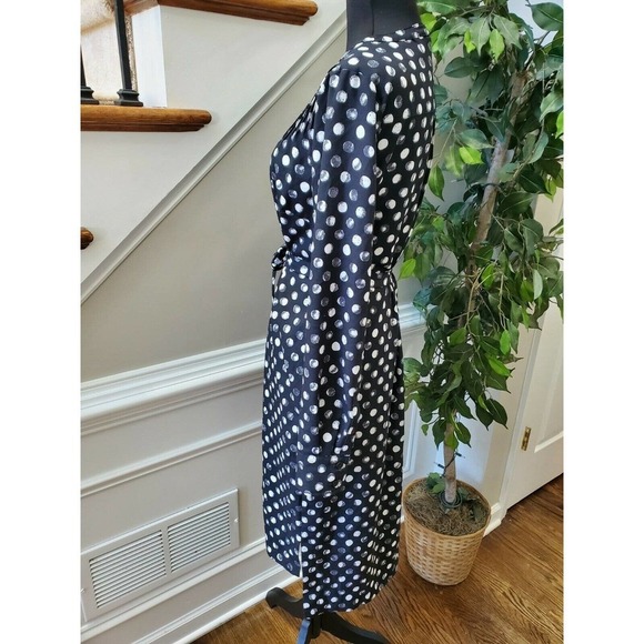 Merona Women's Black Polyester Henleyneck Long Sleeve Casual Knee Length Dress M - Picture 7 of 12